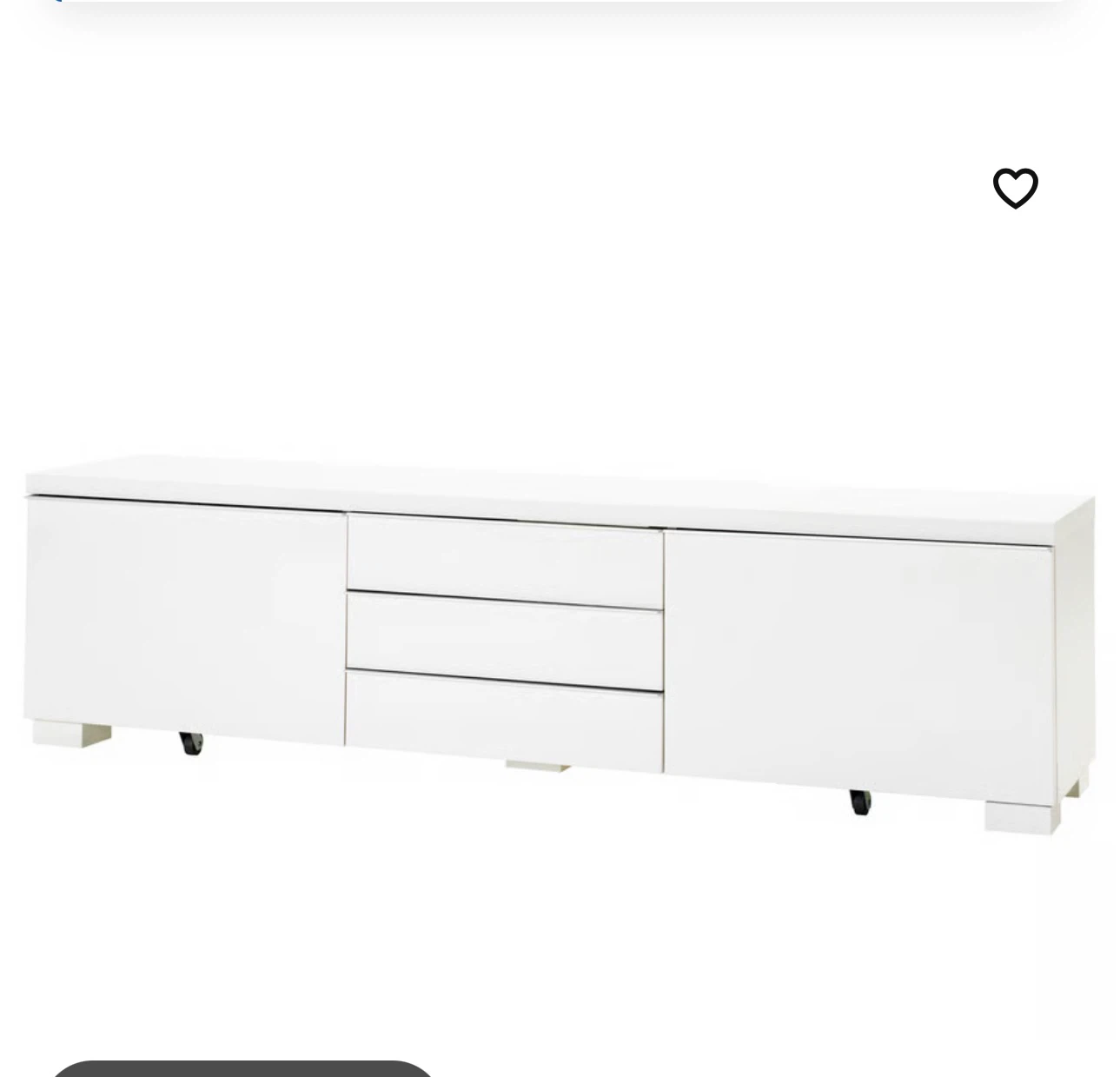 IKEA BESTÅ BURS TV stand, high-gloss white, 180x41x49 cm