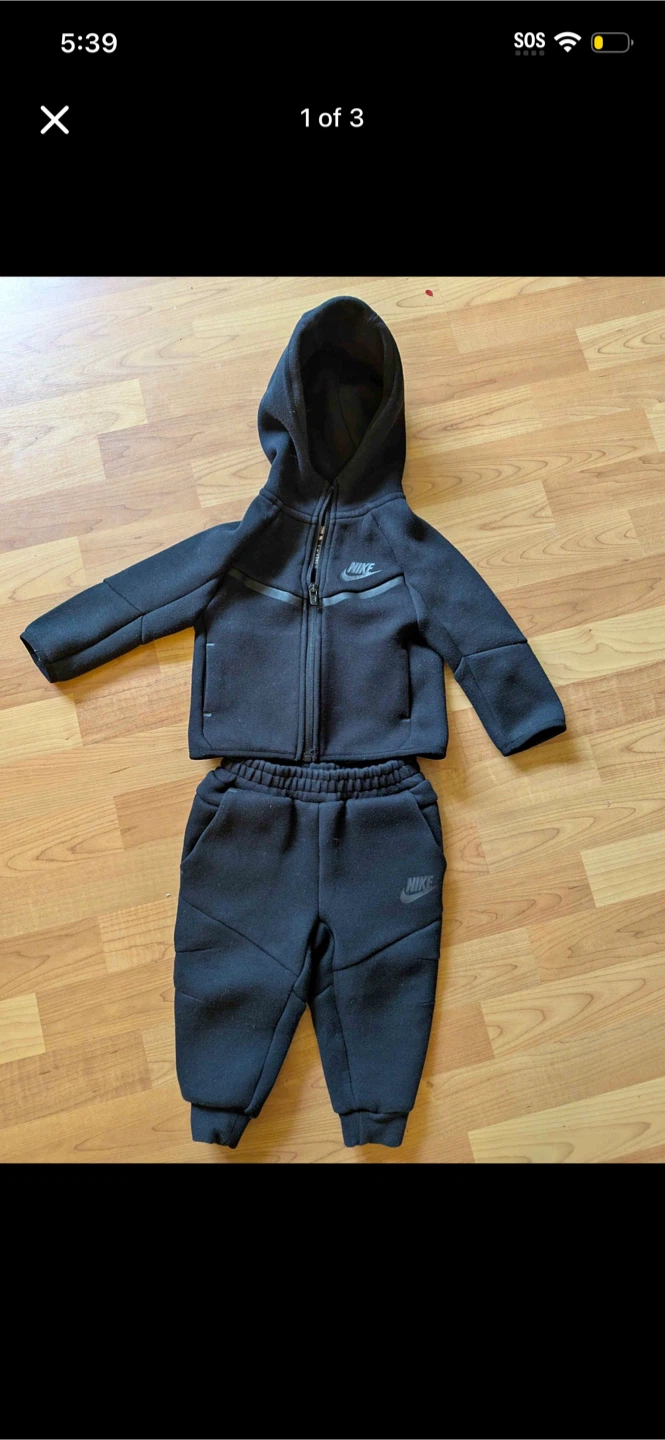Black Nike Tech Fleece Kids Set
