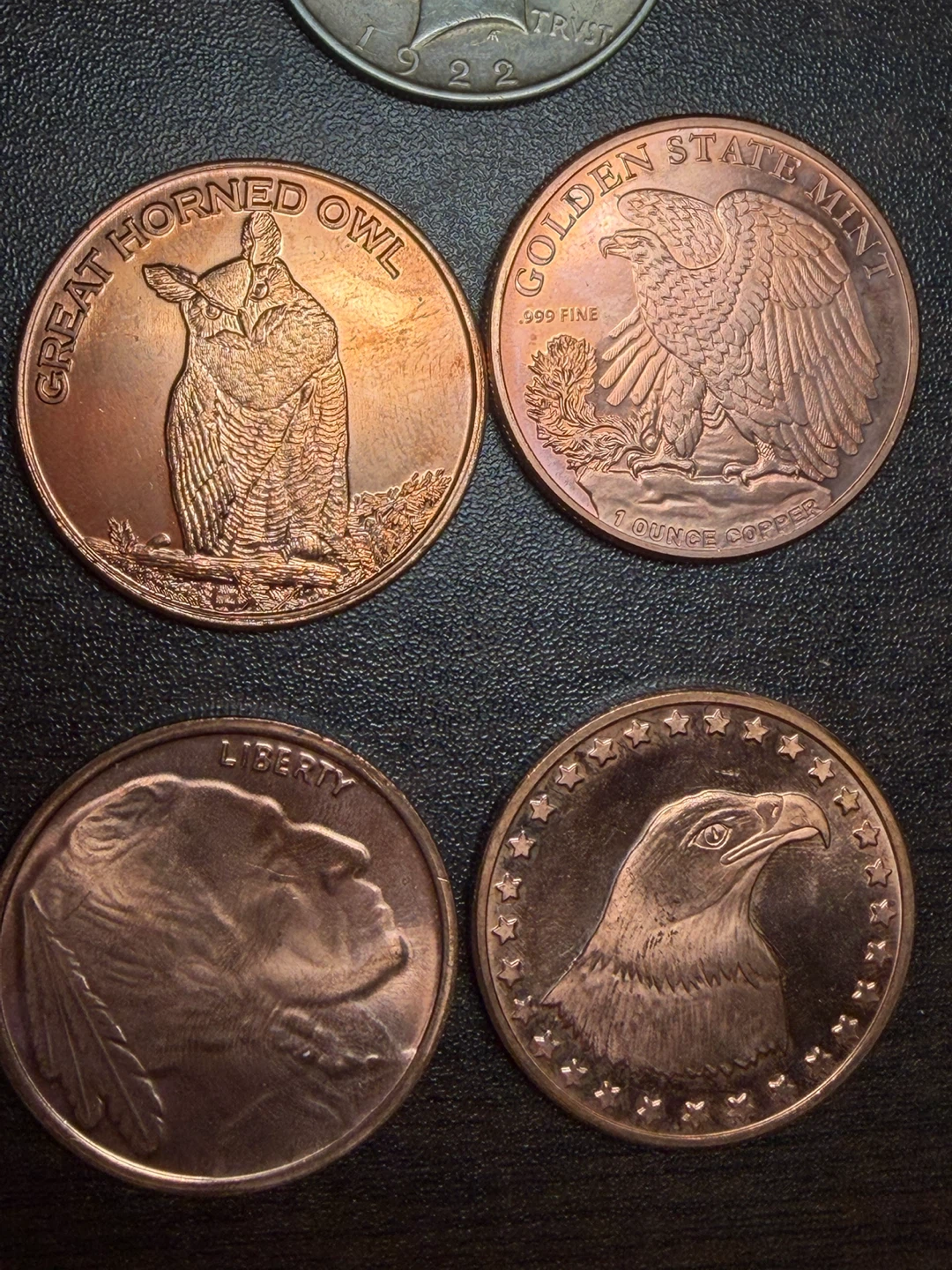 Collection of 5 Bullion Round Medals - photo 5