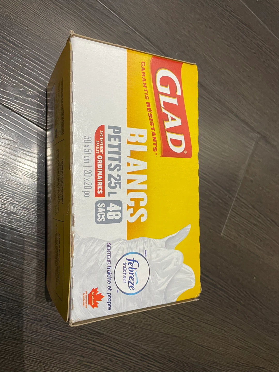 Glad Small White Garbage Bags 48 count