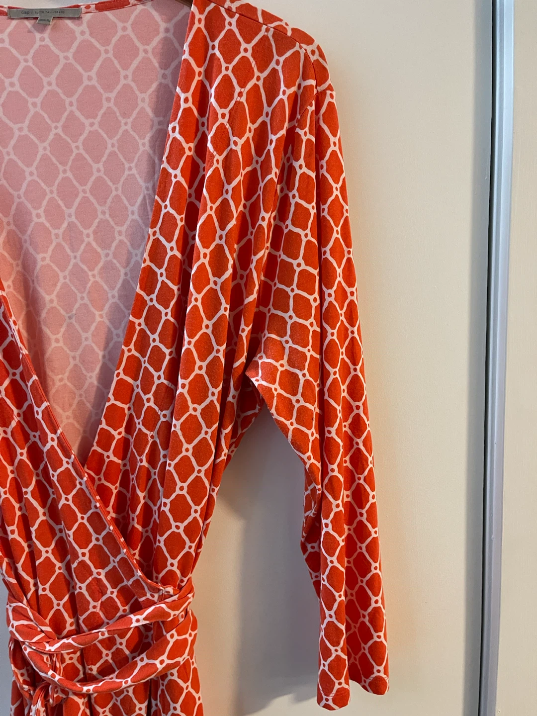 Gap Orange & White Patterned Wrap Dress - photo 5