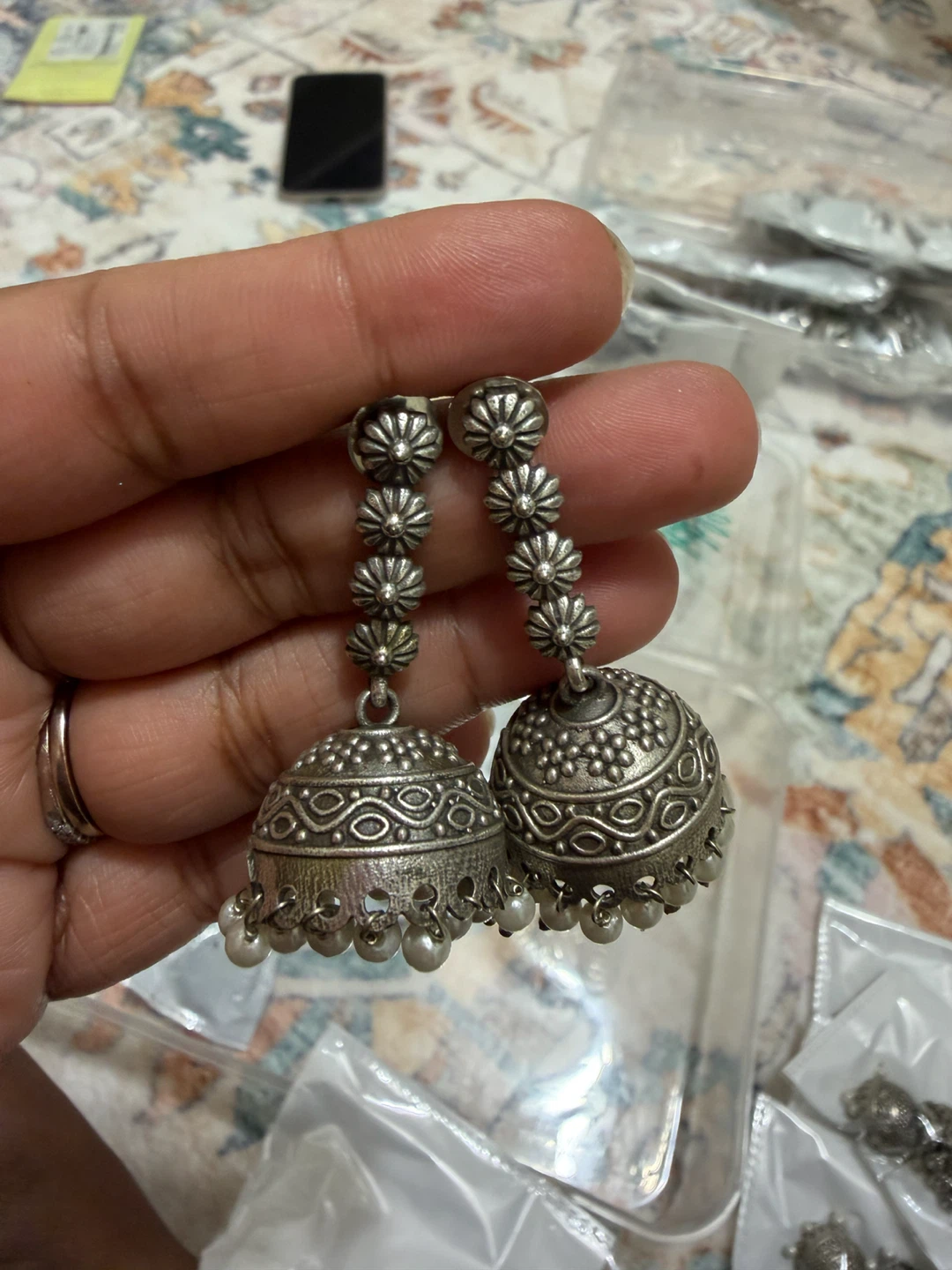 Oxidized earrings