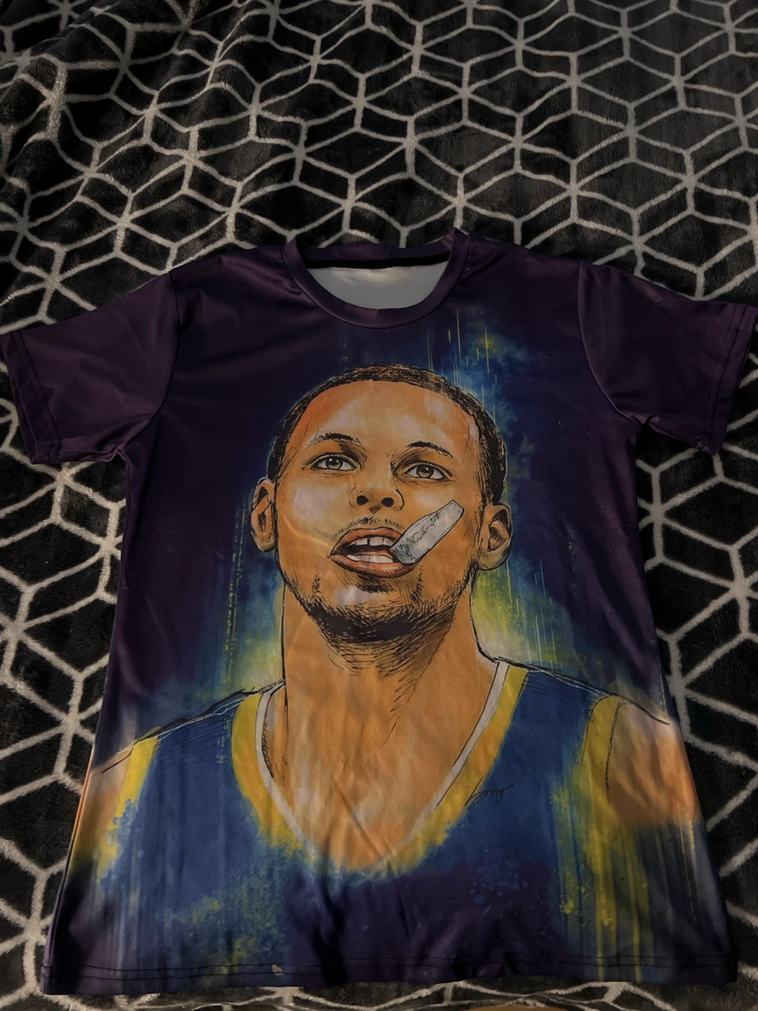 Stephen Curry Purple Graphic T-Shirt