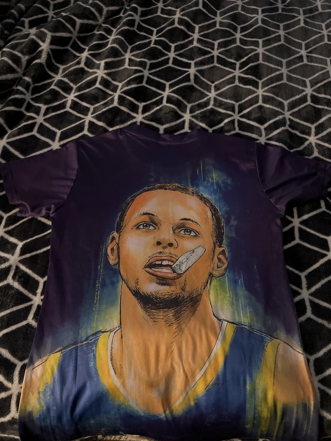 Stephen Curry Purple Graphic T-Shirt - photo 2