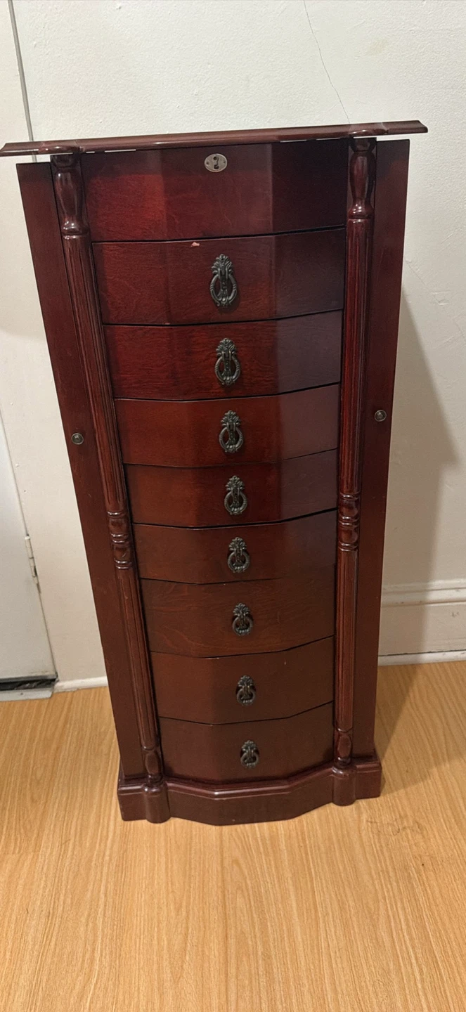 Wooden Jewelry Armoire with Mirror or for makeup - photo 2