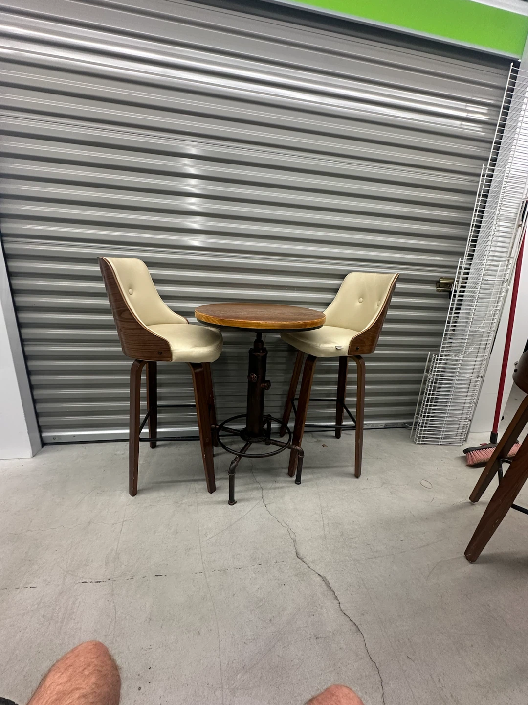 Adjustable Height Bar Table and Stools Set