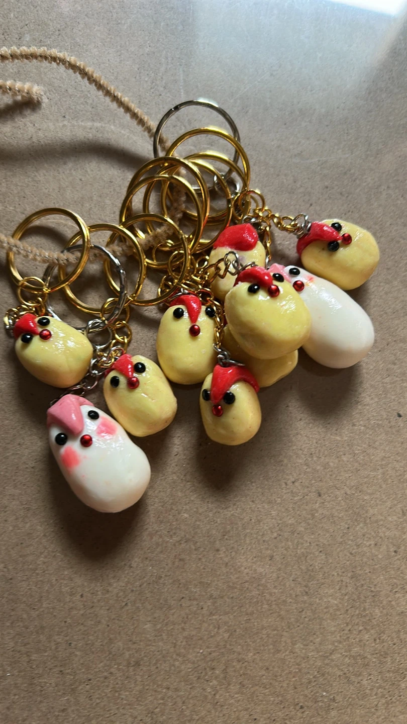 Handmade Polymer Clay Keychains - Assorted Designs
