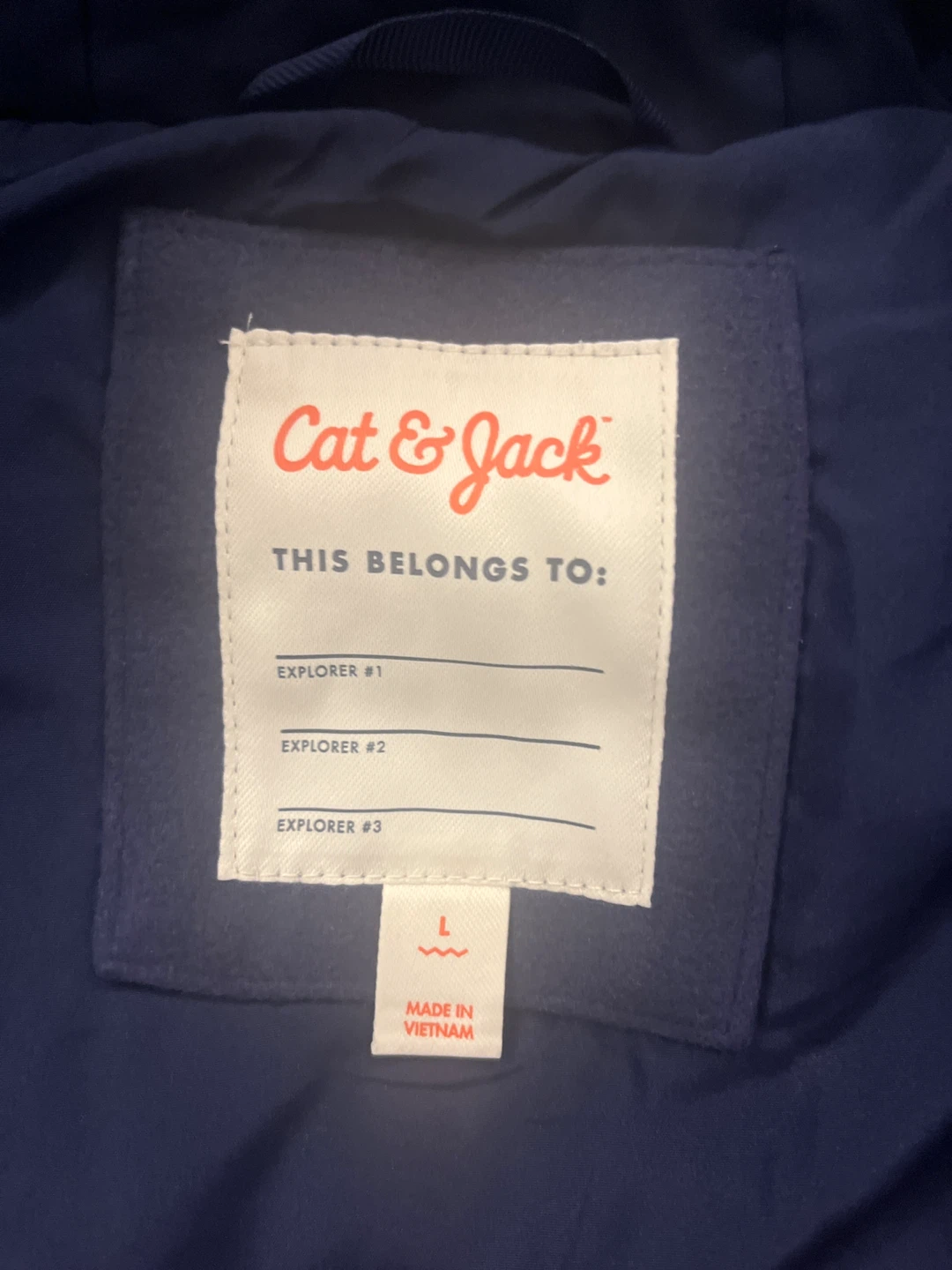 Cat & Jack Navy Fall Coat with Hood Size L - photo 3