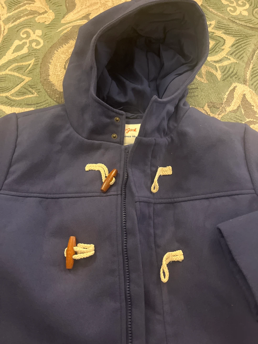 Cat & Jack Navy Fall Coat with Hood Size L - photo 2