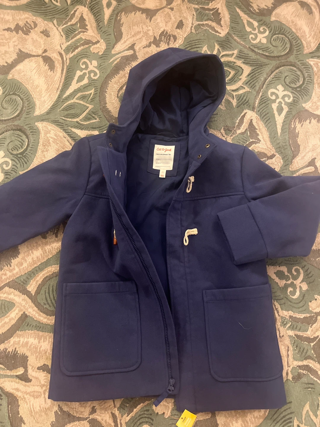 Cat & Jack Navy Fall Coat with Hood Size L