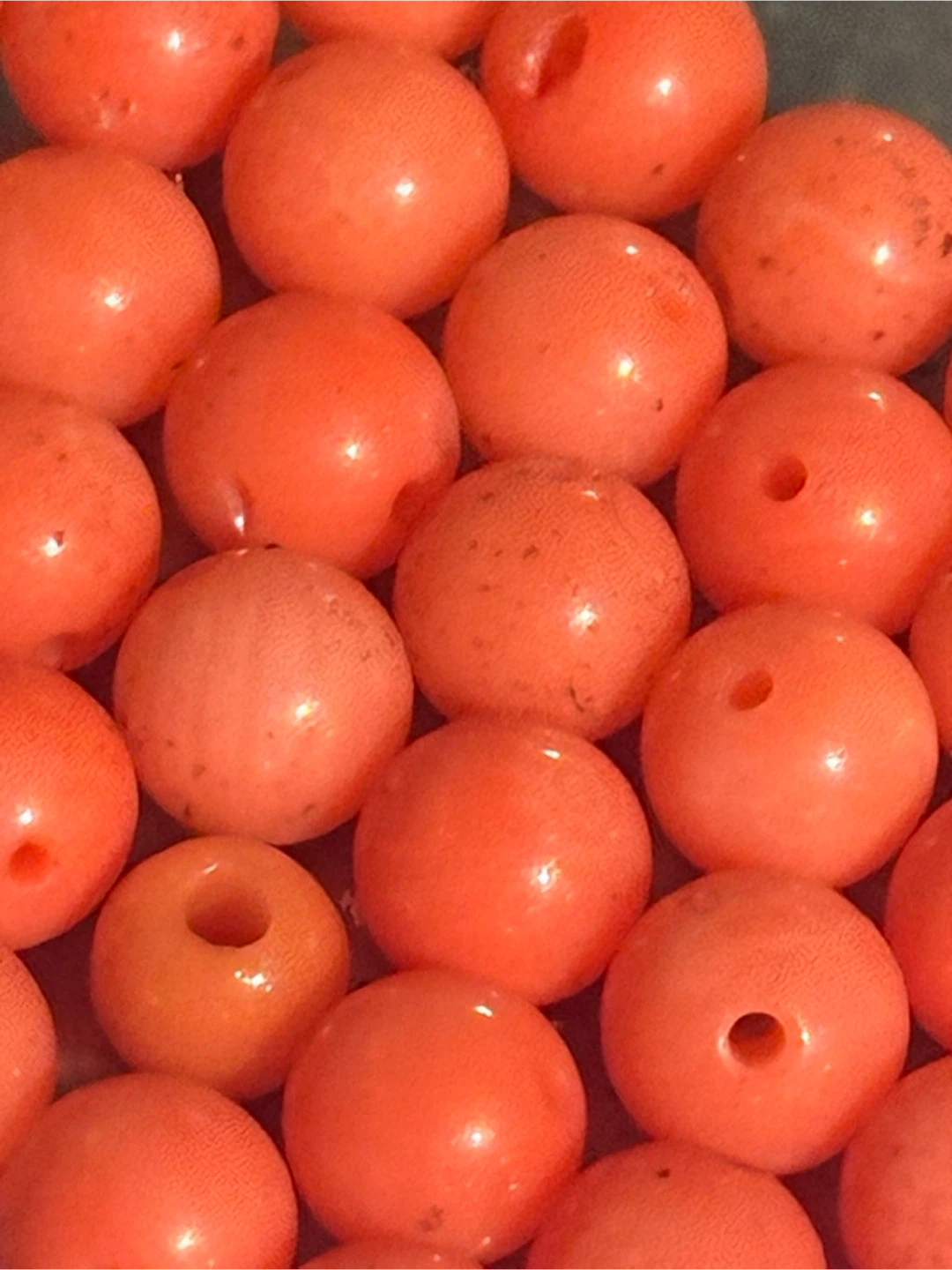 15g Genuine Untreated Salmon Coral Beads Lot - photo 2