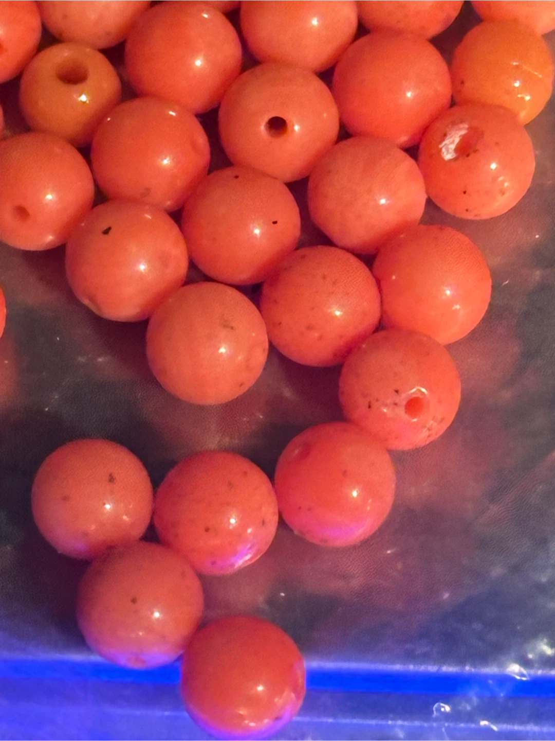 15g Genuine Untreated Salmon Coral Beads Lot - photo 3
