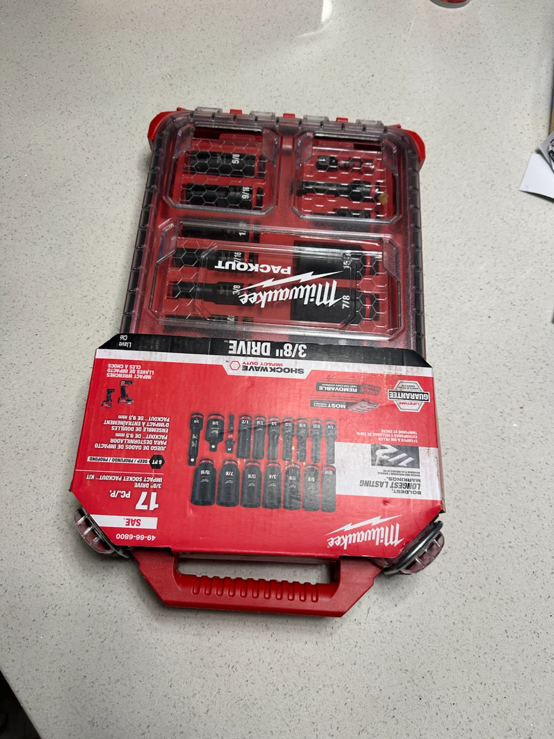 Milwaukee 3/8" Drive 17-Piece SAE Impact Socket Set - photo 3