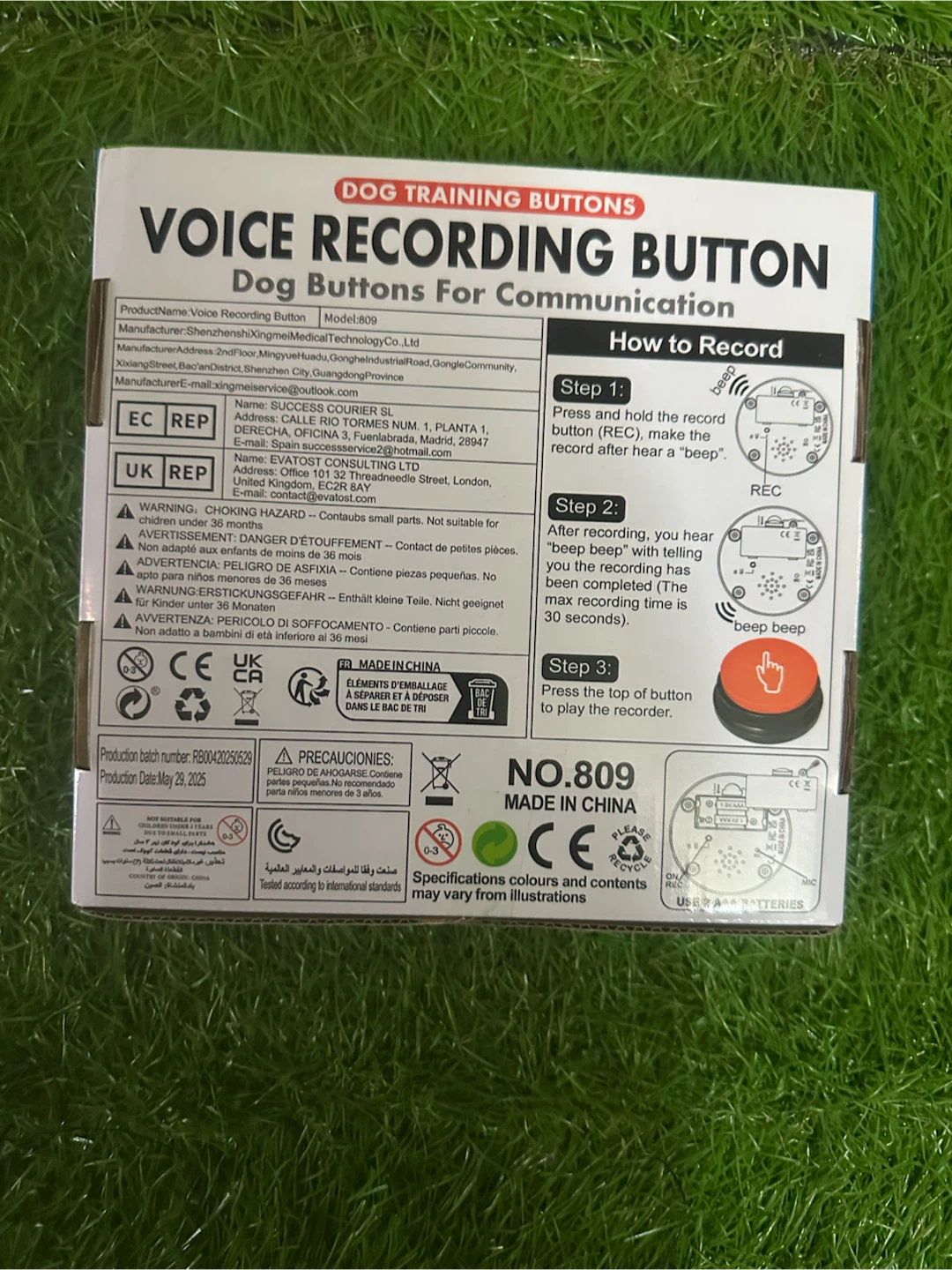Gelabur Dog Training Voice Recording Buttons Set of 4 - photo 2