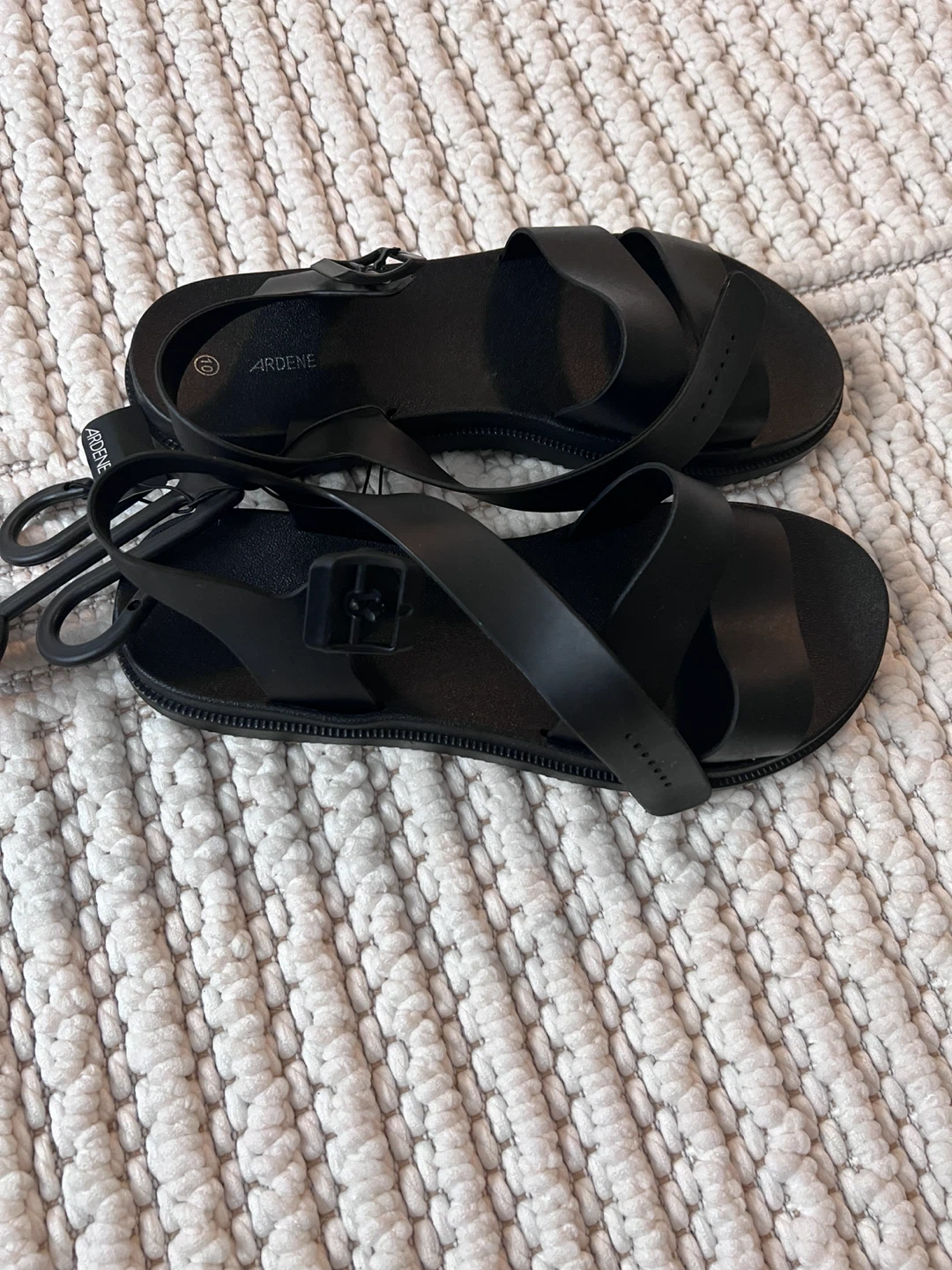 Ardene Black Sandals Size 9 - photo 2