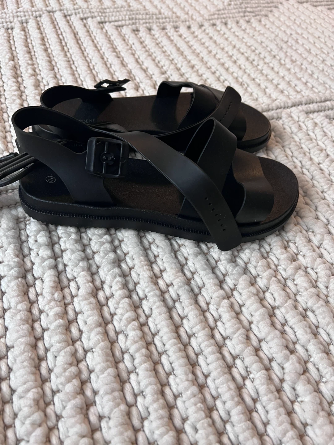 Ardene Black Sandals Size 9 - photo 3