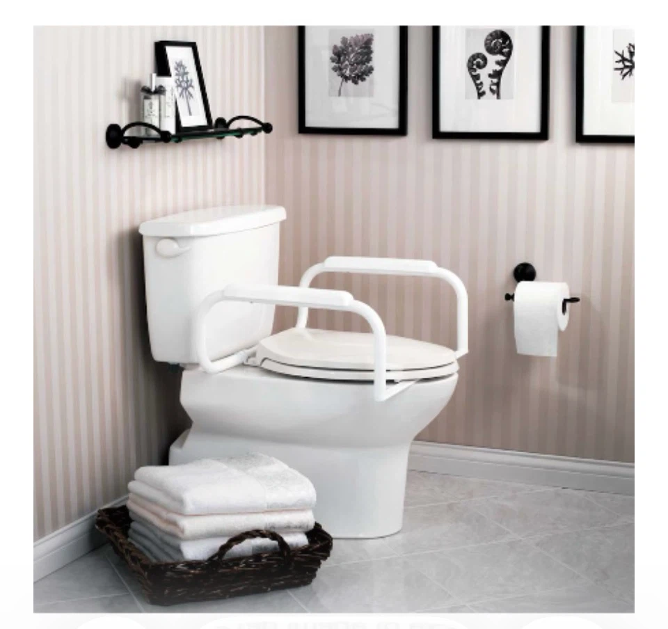 White Toilet Safety Frame with Handles