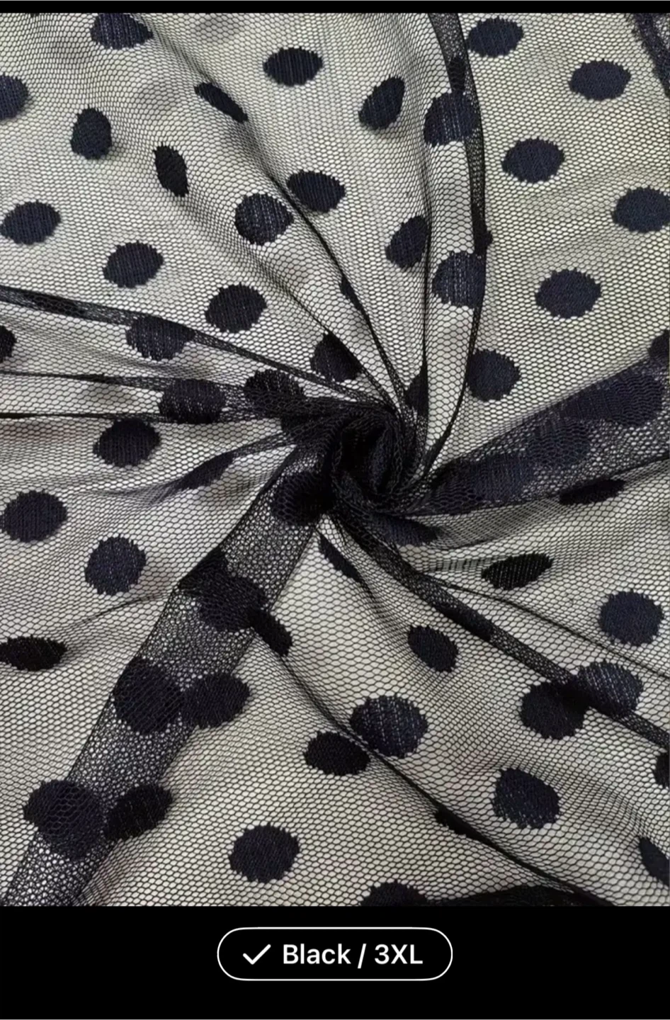 Black Polka Dot Mesh Maxi Dress - photo 4