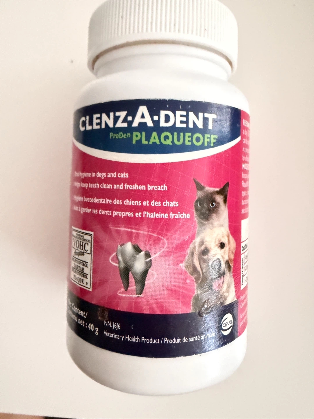 CLENZ-A-DENT ProDen PlaqueOff Dog & Cat Dental Supplement 40g