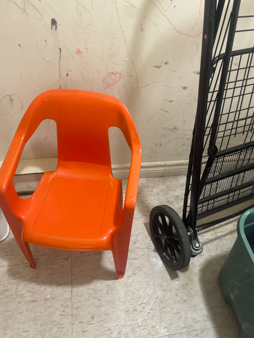 Orange Plastic Kids Chair