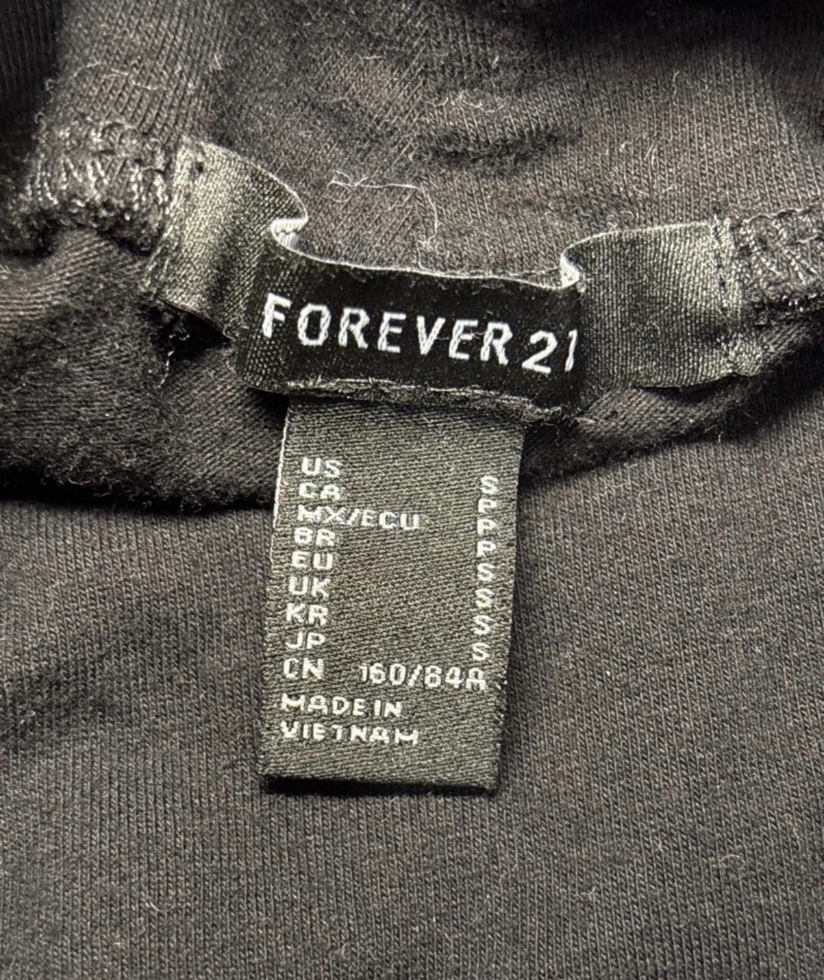 Forever 21 Rebel Mock Neck Long Sleeve Crop Top szS - photo 3
