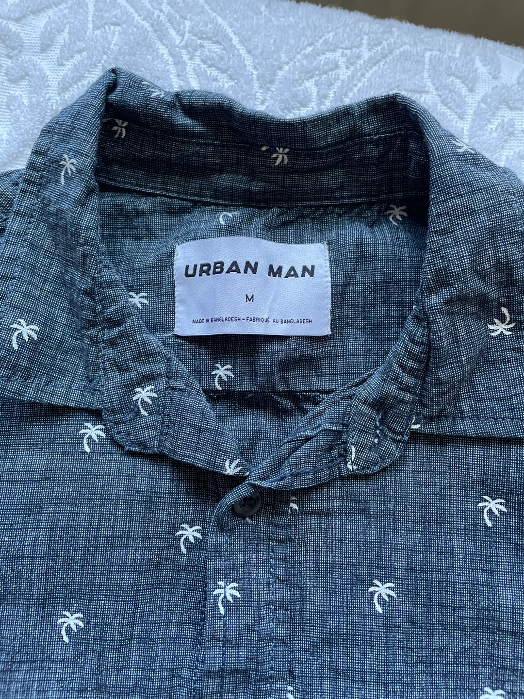 Urban Man Men's Palm Tree Print Button-Up Shirt & Shorts Set - photo 2