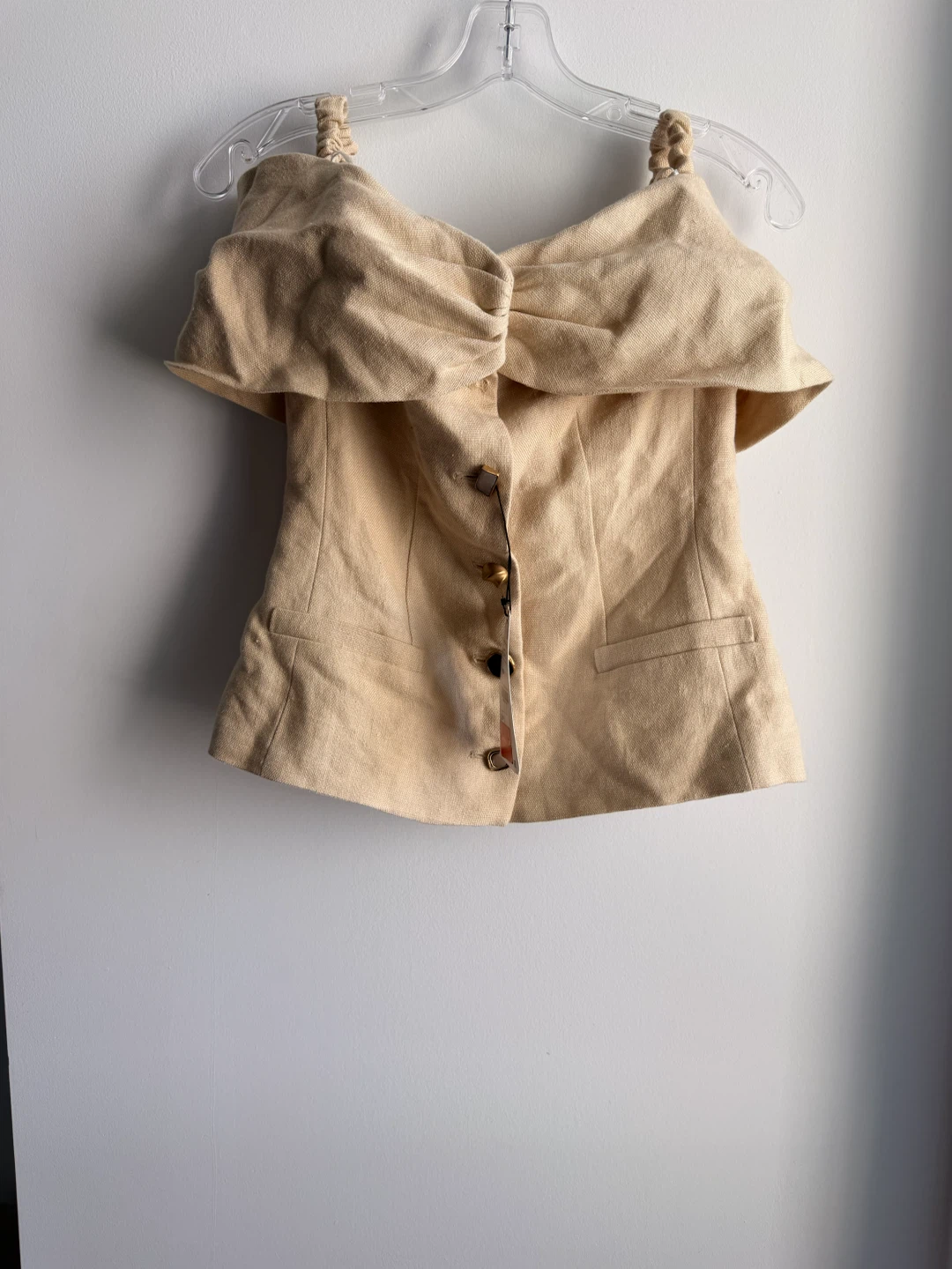 Zara Off-the-Shoulder Twisted Top - Size S