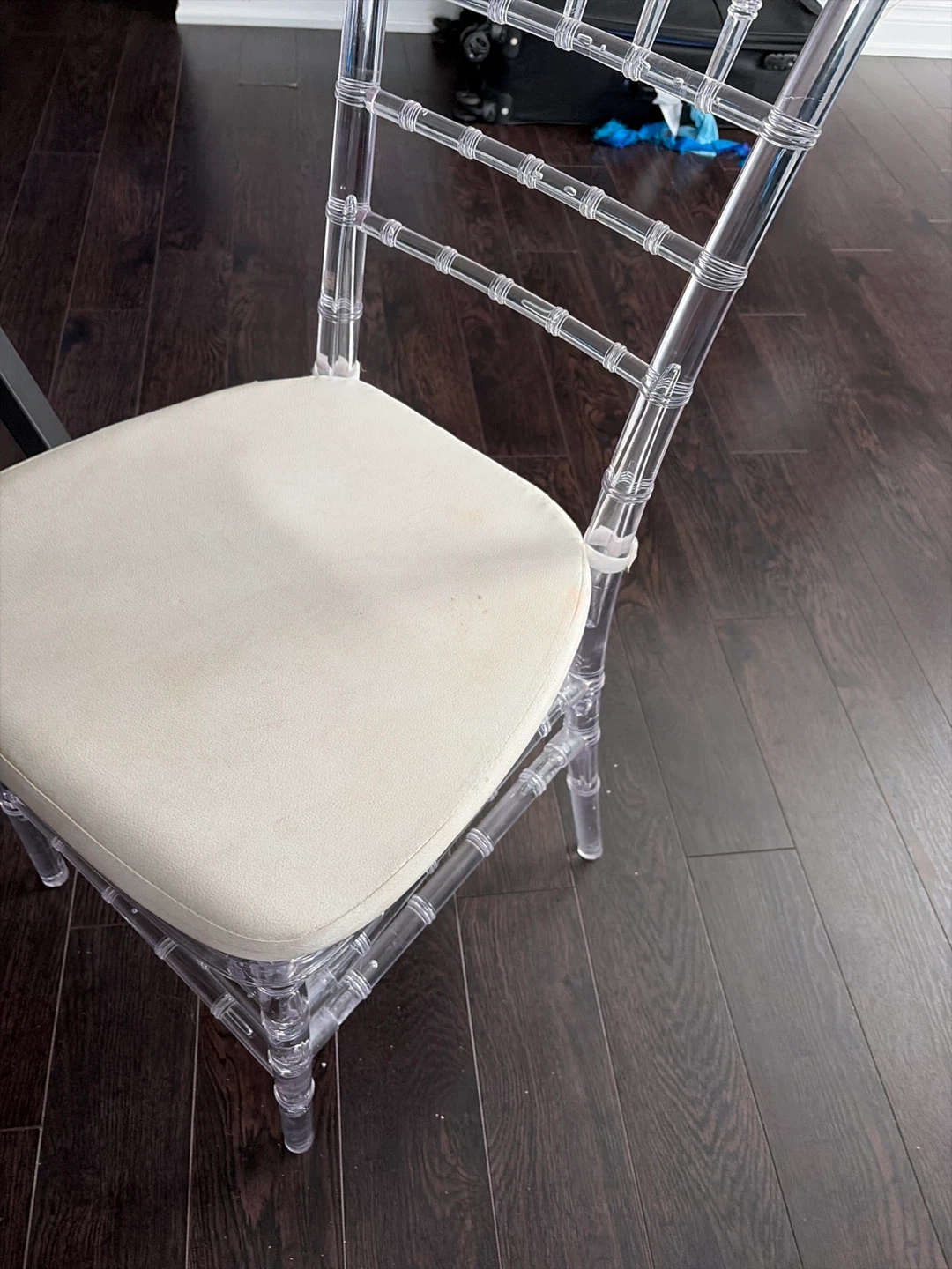 Clear Chiavari Chair with Padded Seat