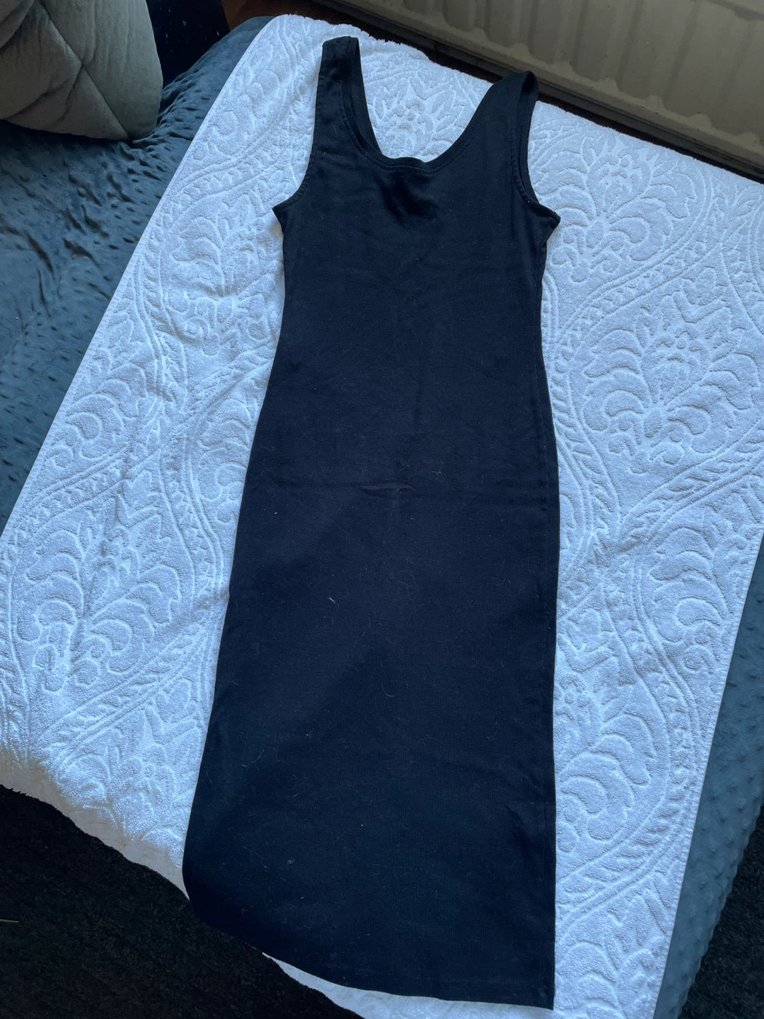 U2B Black Ribbed Tank Dress