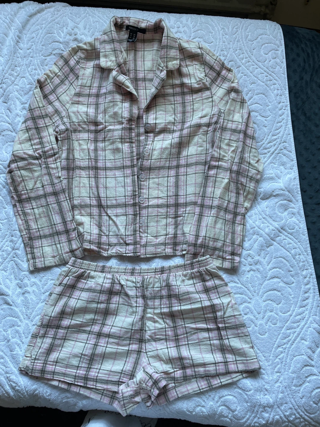 Forever 21 Plaid Pajama Set - XS