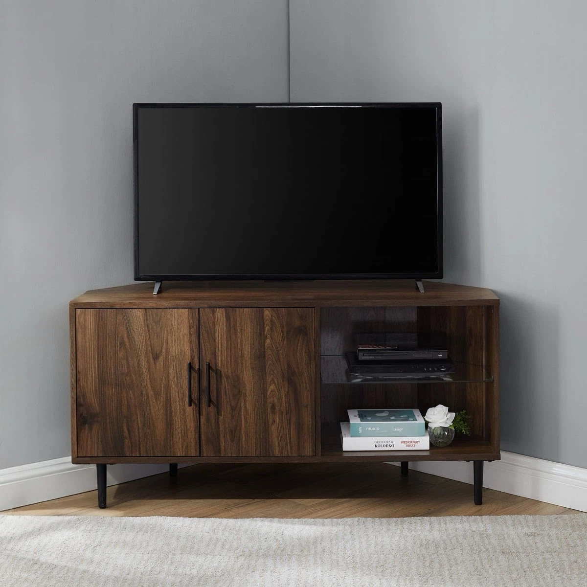 New 2 Door Storage TV Stand Console