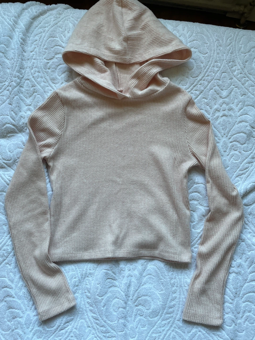 OKids Pink Ribbed Hoodie