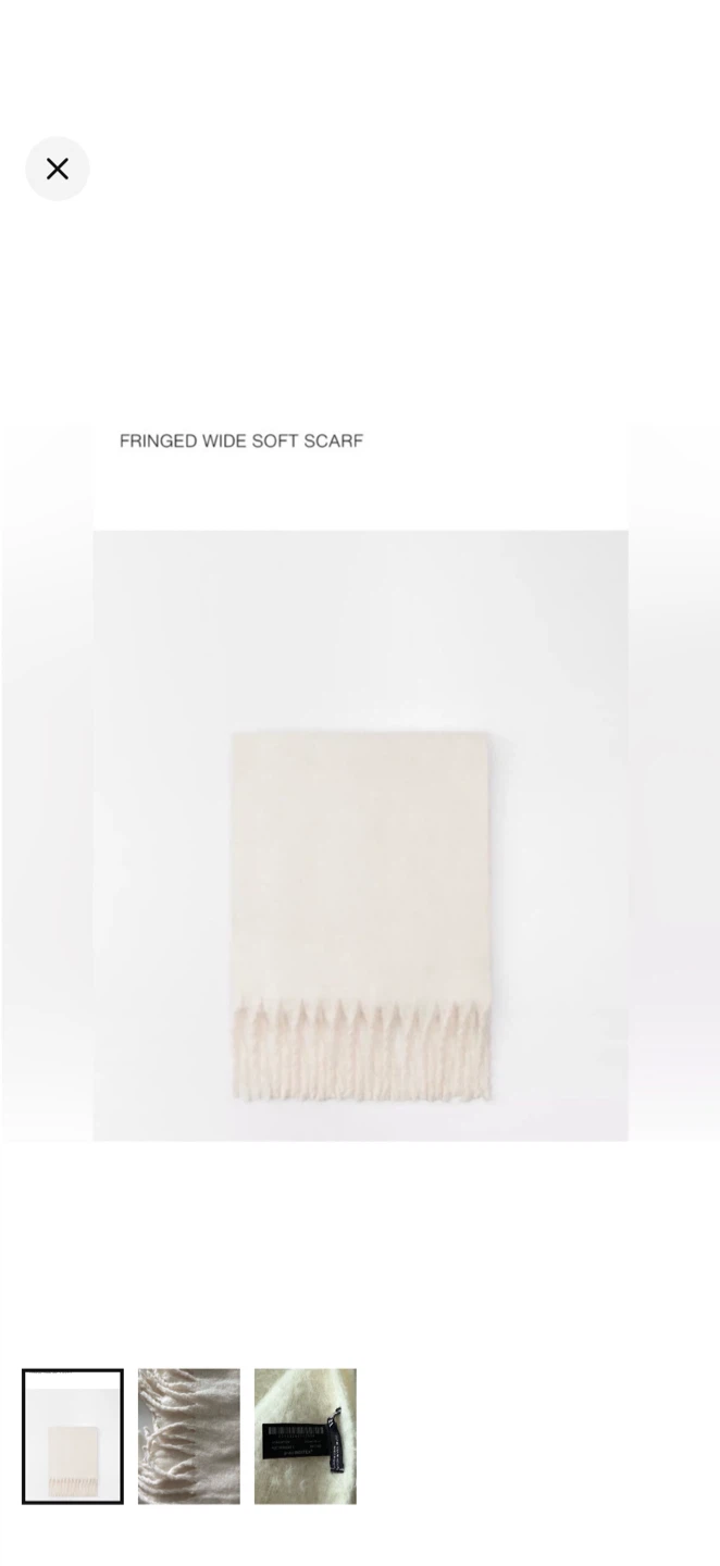 Zara Fringed Wide Soft Scarf