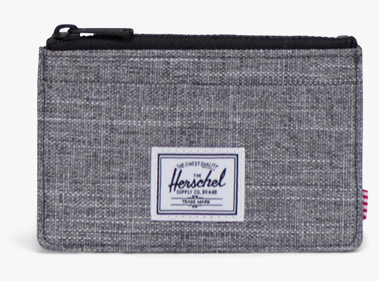 New Herschel Raven Crosshatch Oscar Cardholder Travel Wallet - photo 4