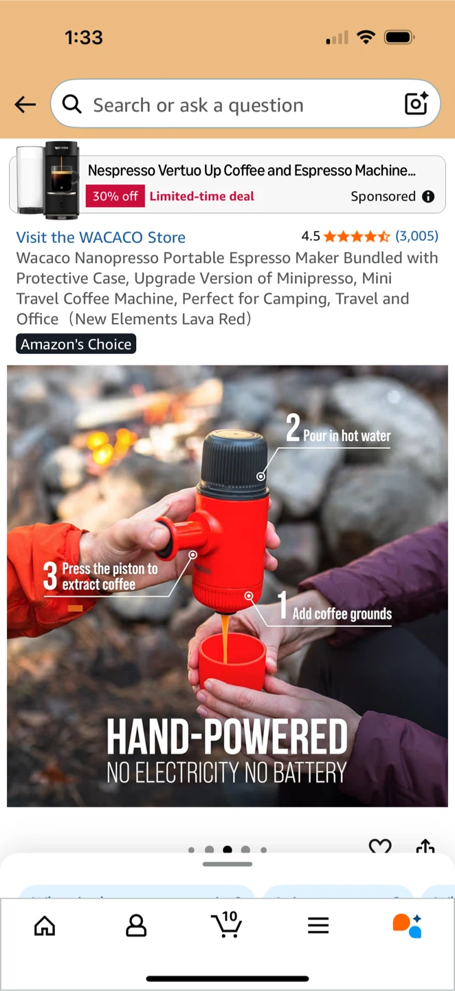New Wacaco Nanopresso Portable Espresso Maker - photo 2
