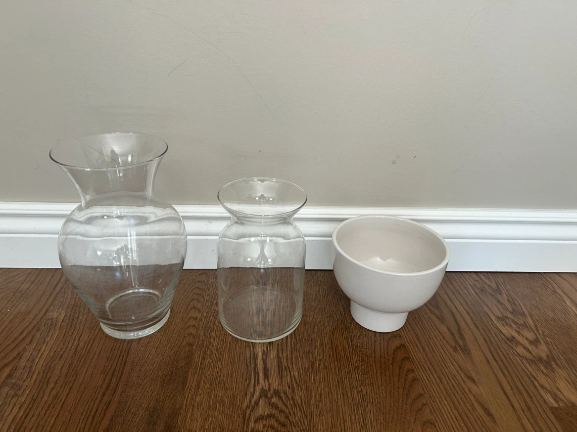 3 VASES ALL FOR $7 (READ LISTING)