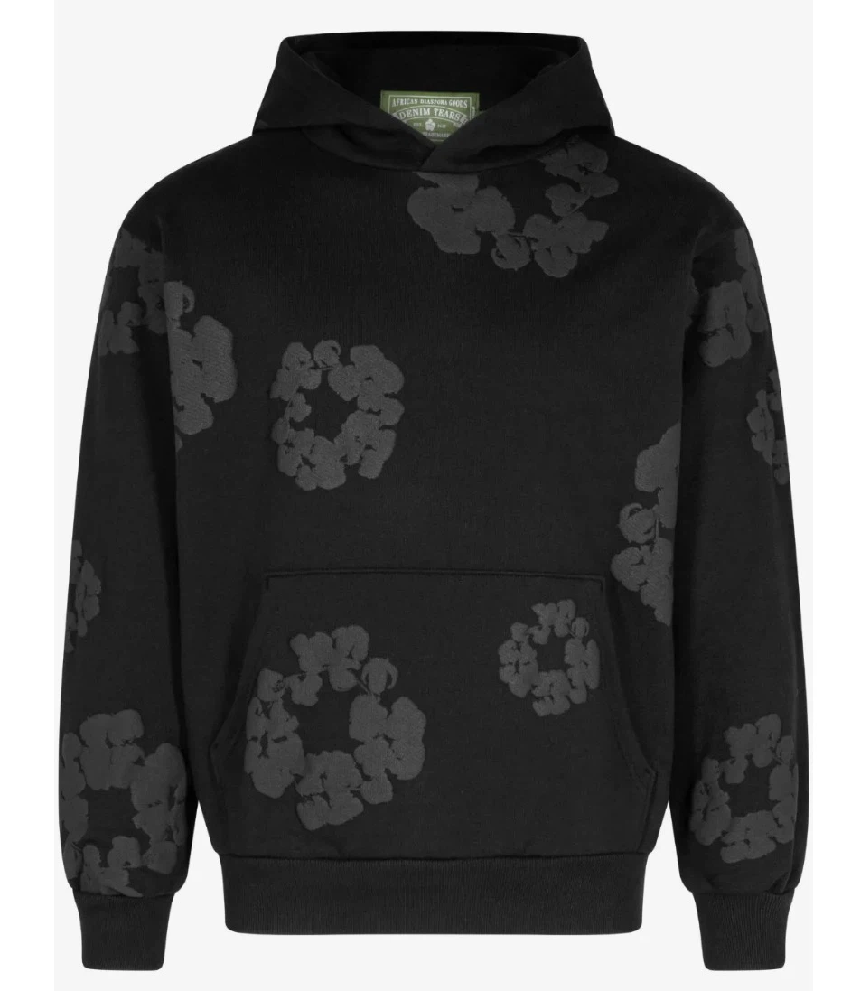 Denim Tears Cotton Wreath Print Hoodie