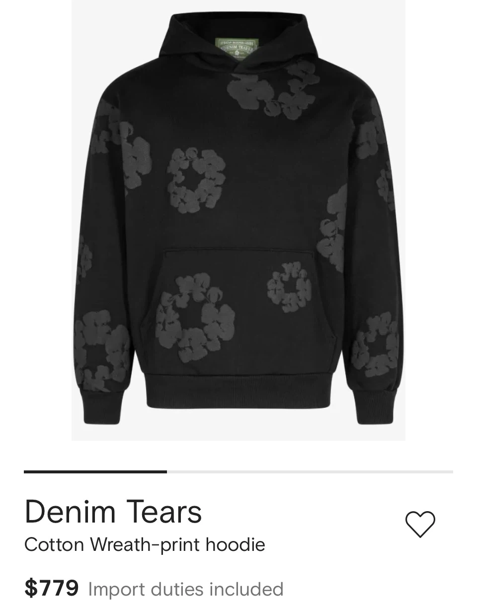 Denim Tears Cotton Wreath Print Hoodie - photo 4