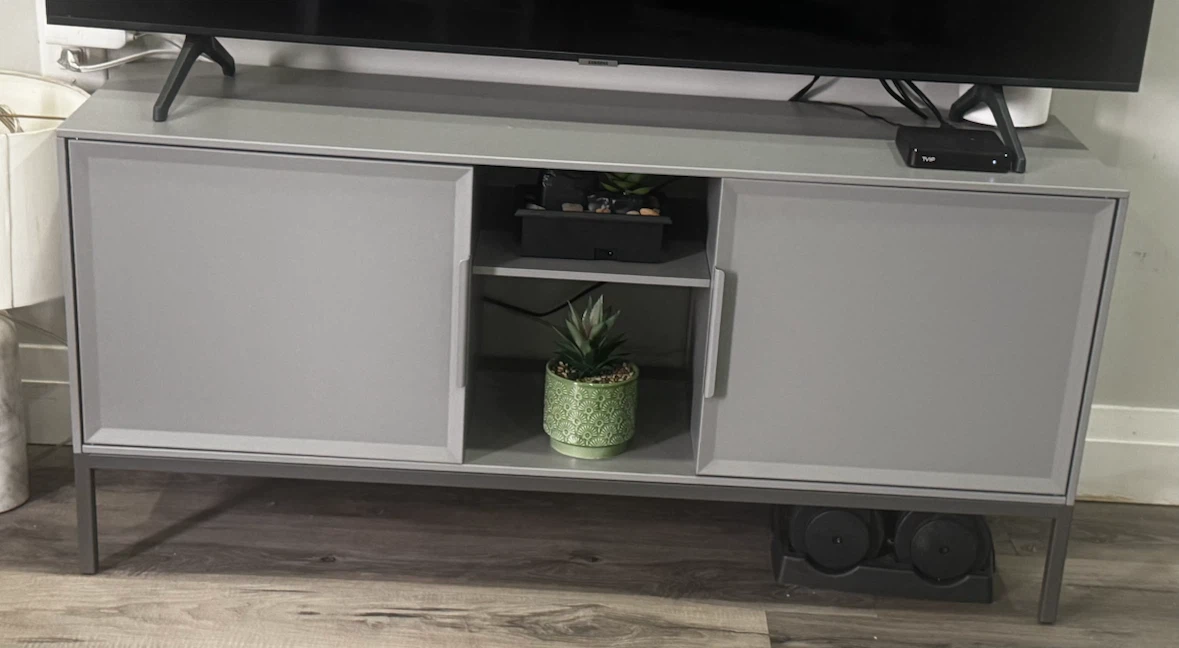 Grey Entertainment Unit with Storage