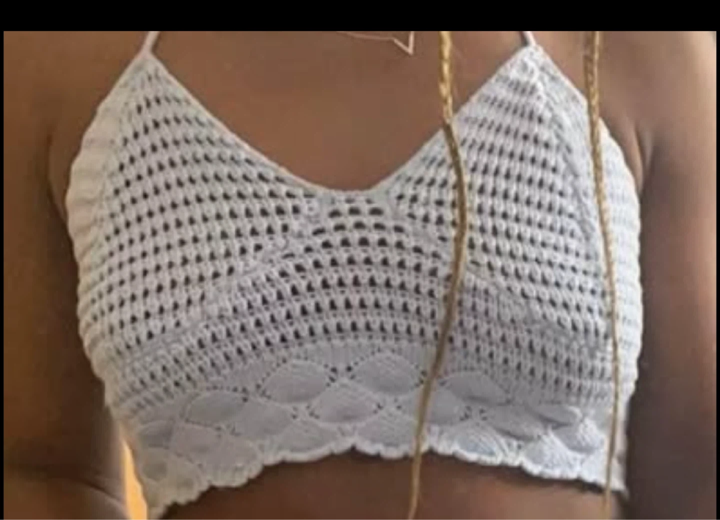 White Crochet Halter Top
