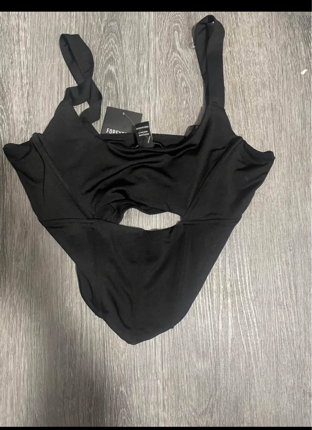 Forever 21 Black Cut-Out Bodysuit