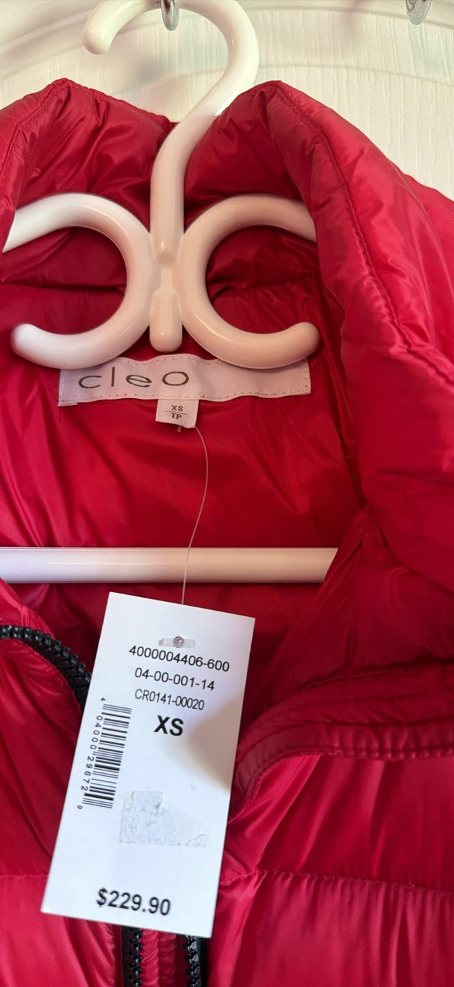 New Cleo Red Down Puffer Coat - size XS - photo 2