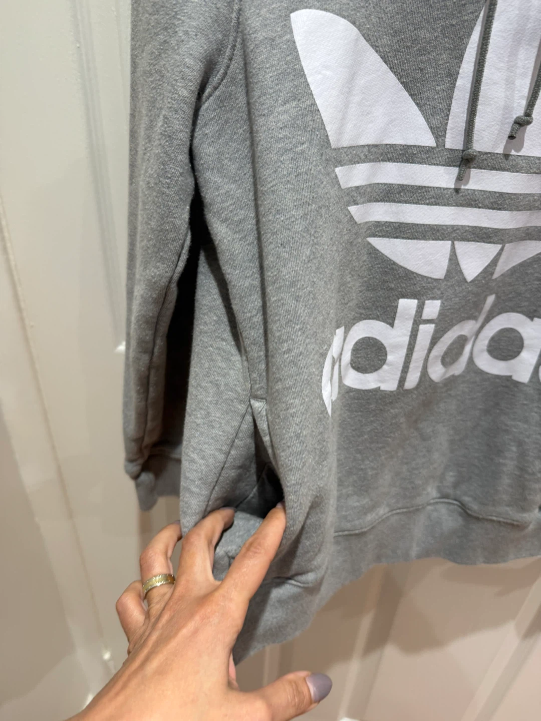 Grey Adidas Hoodie - photo 3