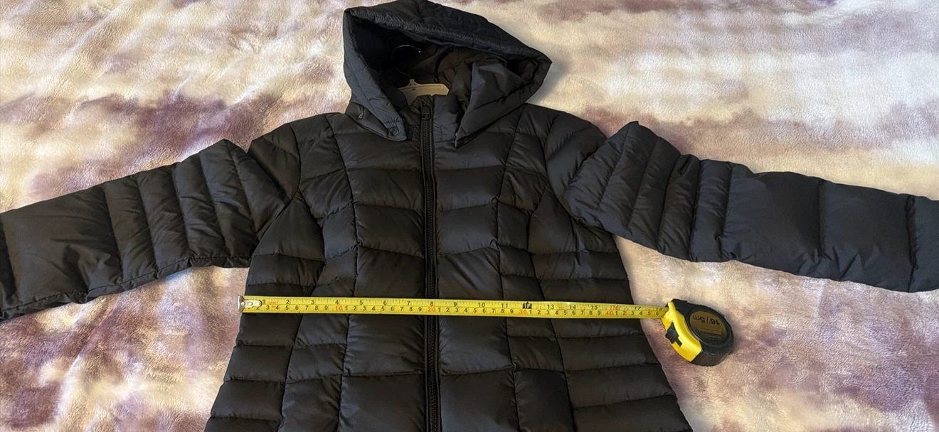 New Cleo Black Puffer Hooded Coat -size XS - photo 4