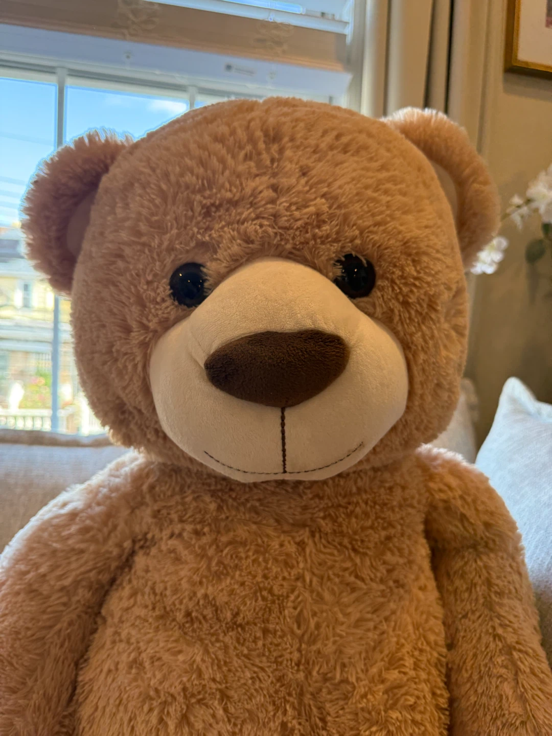 Large Tan Plush Teddy Bear - photo 2