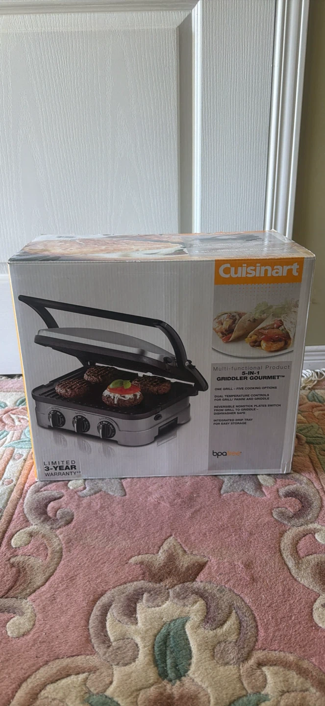 New Cuisinart Griddler Gourmet 5-in-1 Multi-Functional Product