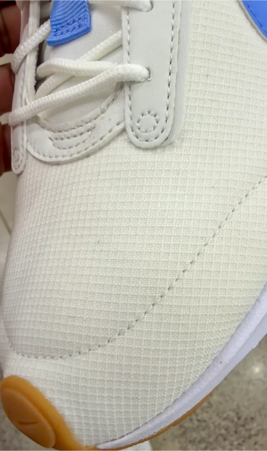 Nike Air Max Sneakers White Blue Gum Sole - photo 3