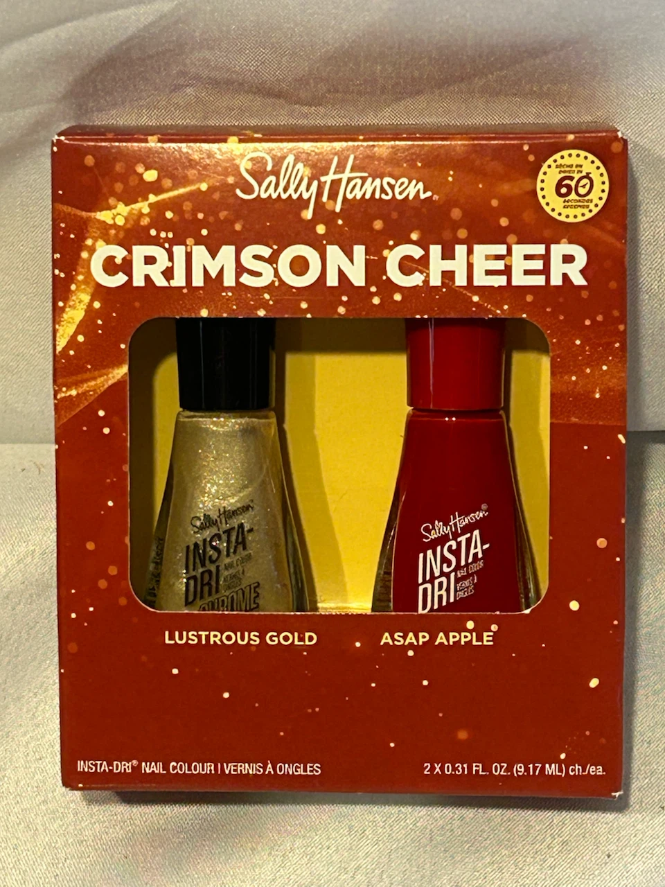 Sally Hansen Crimson Cheer Insta-Dri Nail Polish Duo