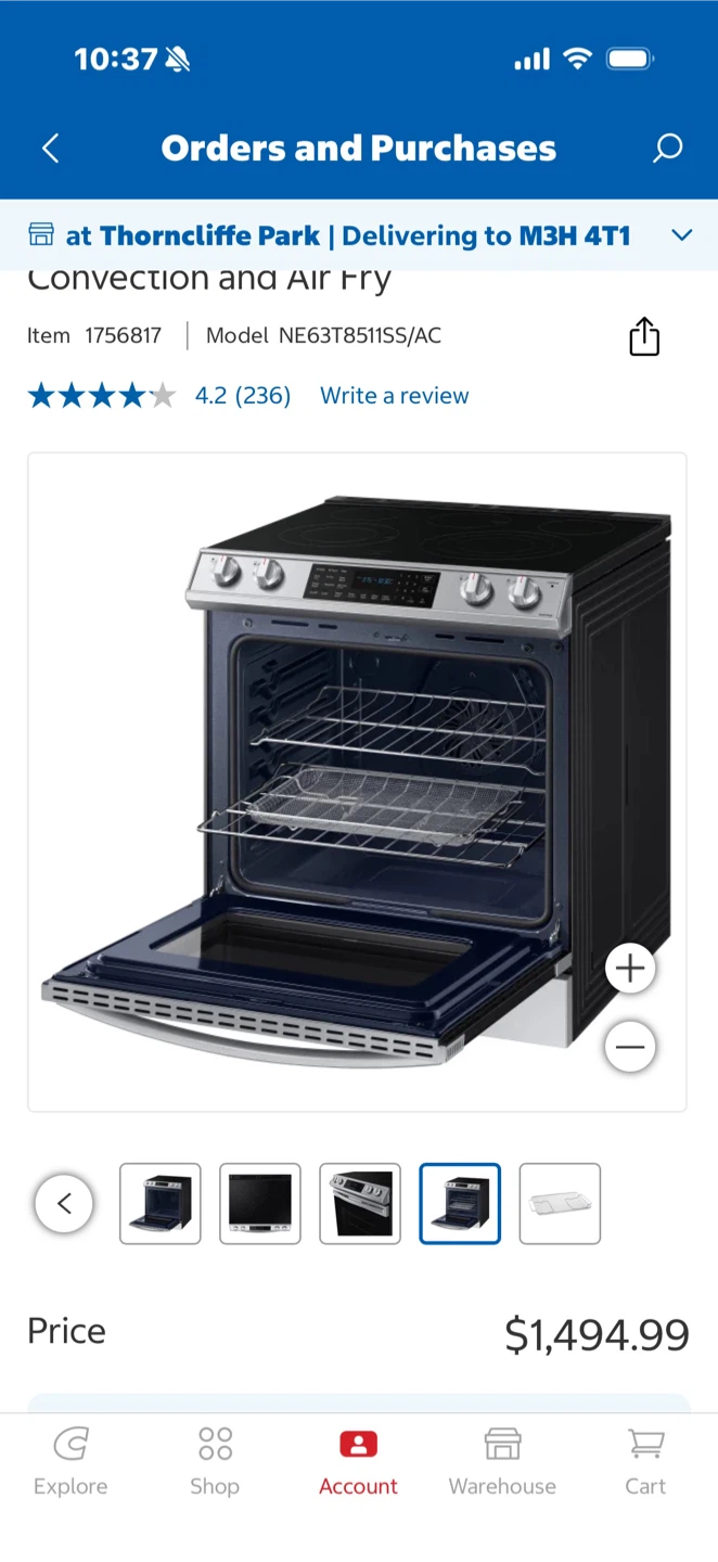 Samsung Electric Slide-in Range with Convection and Air Fry - photo 2
