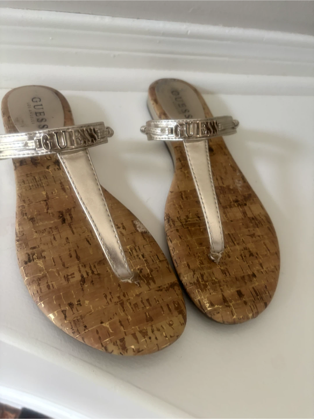 Gold Guess Sandals - Size 10